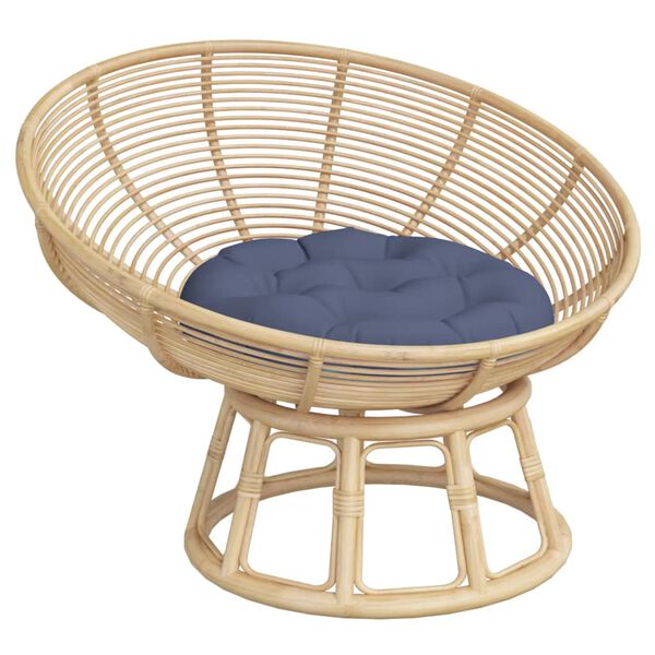 vidaXL Coj&iacute;n redondo de tela Oxford azul marino &Oslash; 60x11 cm