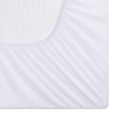 vidaXL Sábanas bajeras impermeables 2 uds algodón blanco 160x200 cm