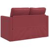 vidaXL Sof&aacute; cama suelo 2 en 1 cuero sint&eacute;tico rojo tinto 112x174x55 cm