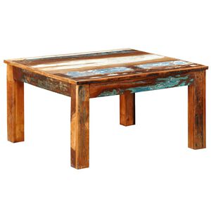 vidaXL Mesa de centro cuadrada madera reciclada