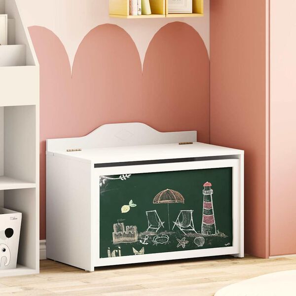 vidaXL Caja de almacenamiento con frente de pizarra ROROS