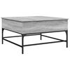 vidaXL Mesa de centro madera ingenier&iacute;a metal gris Sonoma 80x80x45 cm