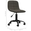 vidaXL Sillas de comedor giratorias 2 unidades terciopelo gris oscuro