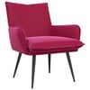vidaXL Sill&oacute;n Rojo vino Terciopelo