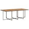 vidaXL Set comedor de jard&iacute;n con cojines 13 pzas rat&aacute;n sint&eacute;tico gris