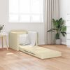vidaXL Sofá cama de suelo 2 en 1 tela crema 112x174x55 cm