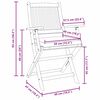 vidaXL Silla Plegable con coj&iacute;n 2 pcs Marr&oacute;n Madera maciza de Acacia
