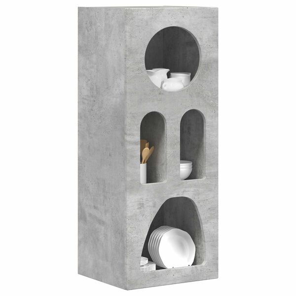 vidaXL Aparador Gris Concreto 40 x 35 x 100.5 cm Madera de ingenier&iacute;a