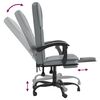 vidaXL Silla de oficina reclinable tela gris claro