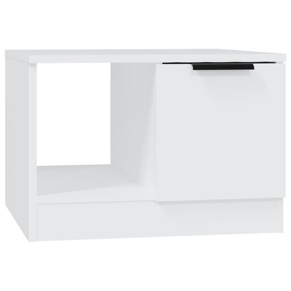 vidaXL Mesa de centro madera contrachapada blanco 50x50x36 cm