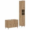 vidaXL Juego de gabinete de ba&ntilde;o de 2 piezas ZWOLLE Roble artisan