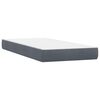 vidaXL Cama box spring con colch&oacute;n terciopelo gris oscuro 90x220 cm