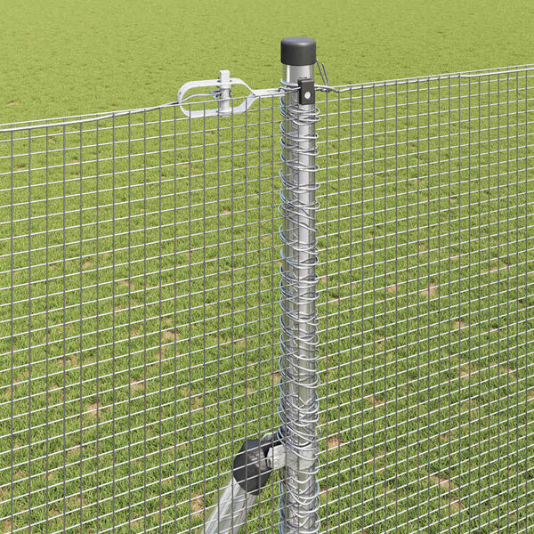 vidaXL Poste de Valla Plateado 25 x 1,6 m (malla de 12 x 12 mm) Acero