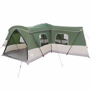 vidaXL Tienda para 16 personas con techo Verde 680 x 510 x 210 cm