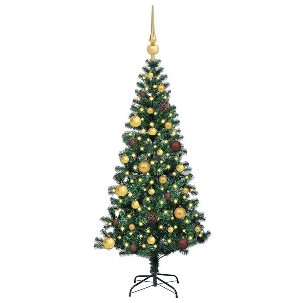vidaXL &Aacute;rbol de Navidad Artificial Preiluminado Verde 150 cm
