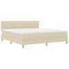 vidaXL Cama tipo Box Spring con colch&oacute;n Crema 180 x 200 cm tela