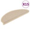 vidaXL Alfombrillas autoadhesivas sisal 15 uds bereber 65x21x4 cm