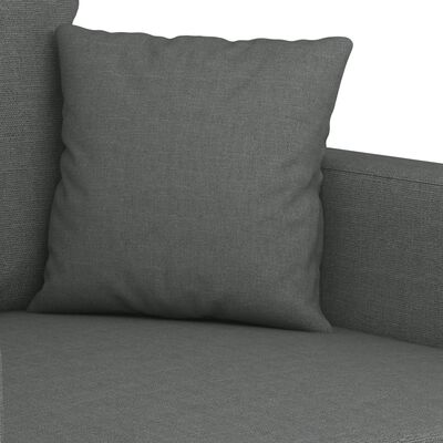 vidaXL Juego de sofás con cojines 4 piezas tela gris oscuro