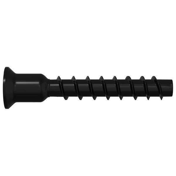 vidaXL Tornillo de Cabeza de Capuch&oacute;n de Enchufe 2 pcs Negro 7 x 40 mm