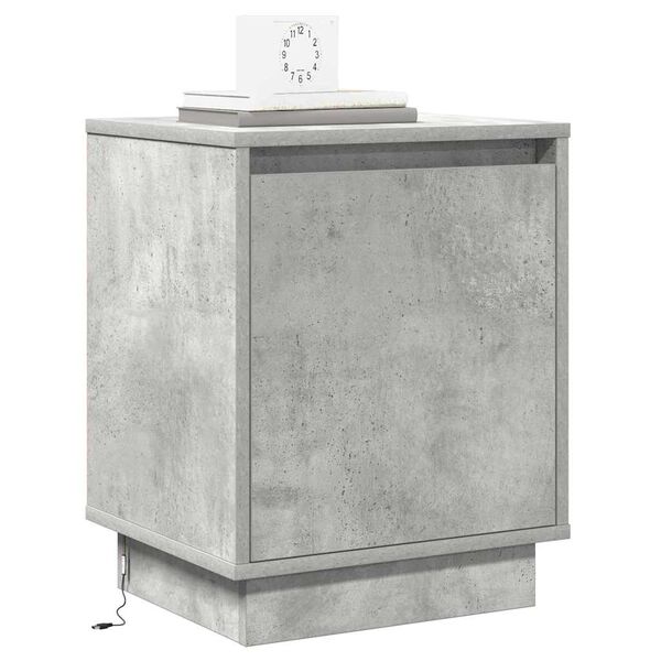 vidaXL Armario de Noche 2 pcs Gris Concreto 39 x 34,5 x 50 cm