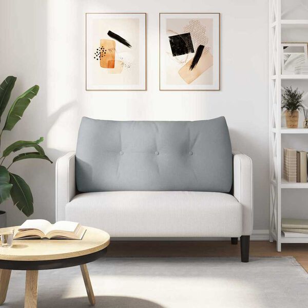 vidaXL Coj&iacute;n de Espalda Gris Claro 100 x 24 x 50 cm tela