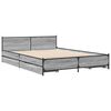 vidaXL Cama con cajones madera ingenier&iacute;a gris Sonoma 120x190 cm