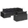 vidaXL Set de sof&aacute;s de jard&iacute;n 10 pzas cojines rat&aacute;n sint&eacute;tico negro