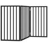 vidaXL Puerta para perros plegable 3 paneles madera &aacute;lamo negra 150 cm
