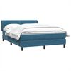 vidaXL Cama box spring con colch&oacute;n terciopelo azul oscuro 140x220 cm