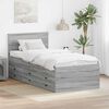 vidaXL Sof&aacute; cama Sonoma Gris y Negro 90 x 200 cm Madera de ingenier&iacute;a