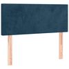 vidaXL Cama box spring con colch&oacute;n terciopelo azul oscuro 100x200 cm