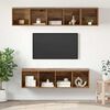 vidaXL Conjunto de mueble de TV Montaje en la pared 4 pcs Madera Vieja
