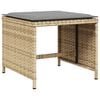 vidaXL Set comedor de jard&iacute;n con cojines 15 pzas rat&aacute;n sint&eacute;tico beige