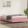 vidaXL Cama box spring sin colchón terciopelo rosa 160x210 cm