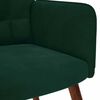 vidaXL Sill&oacute;n relajante con taburete de terciopelo verde oscuro