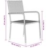 vidaXL Conjunto de Comedor de Jard&iacute;n 3 pcs Negro rat&aacute;n sint&eacute;tico