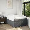 vidaXL Cama box spring con colch&oacute;n tela gris oscuro 120x200 cm