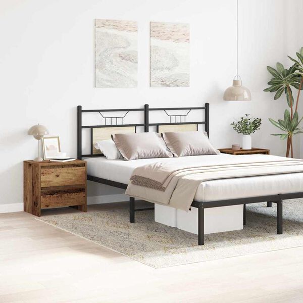 vidaXL Armario de Noche con caj&oacute;n 2 pcs Madera vieja 45 x 34 x 44,5 cm