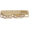 vidaXL Conjunto de sof&aacute;s de exterior 7 uds. y Beige