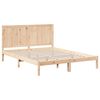 vidaXL Cama extralarga sin colch&oacute;n madera maciza 140x210 cm