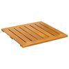 vidaXL Alfombrilla de ba&ntilde;o Liso Marr&oacute;n 50 x 50 cm Madera