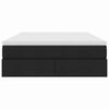 vidaXL Cama con almacenamiento y colchón Negro 140 x 190 cm Poliéster