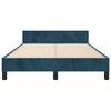 vidaXL Estructura de cama sin colch&oacute;n terciopelo azul oscuro 120x190cm