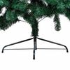 vidaXL Medio &aacute;rbol de Navidad con luces y bolas verde 180 cm