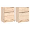 vidaXL Mesitas de noche 2 uds madera maciza de pino 40x31x50 cm