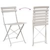 vidaXL Conjunto de Bistro Plegable 3 pcs Beige Acero