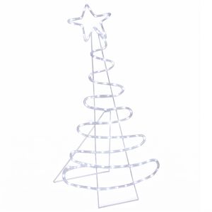 vidaXL Cartel LED de &aacute;rbol de Navidad LOVIISA 100 LED Blanco fr&iacute;o