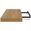 vidaXL Estante de pared 4 pcs Marr&oacute;n 80 x 23,5 x 4 cm