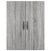 vidaXL Aparador alto madera contrachapada gris sonoma 69,5x34x180 cm