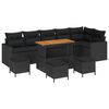 vidaXL Conjunto de sof&aacute;s de jard&iacute;n 10 uds. Negro rat&aacute;n sint&eacute;tico